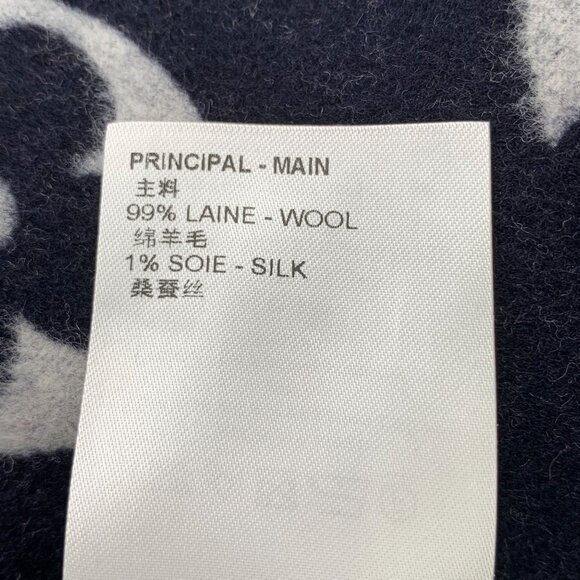 Louis Vuitton Womens Wool & Silk Monogram Belted Coat Size 34 - Picture 6 of 7